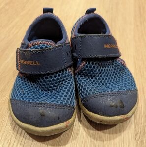 Merrell BareSteps H20 Sneakers Blue And Orange Water Shoe Size 5